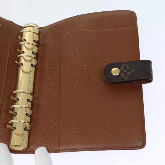LOUIS VUITTON Monogram Agenda MM Day Planner Cover R20105 LV Auth 72237 - Picture 8 of 13